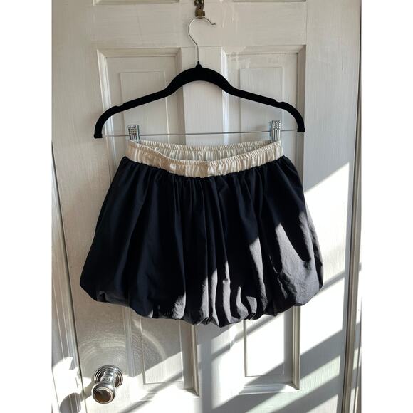 Nia The Brand Smith Black Bubble Mini Skirt Contrast Waistband K-Pop Small - Picture 2 of 7